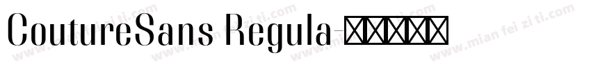 CoutureSans Regula字体转换